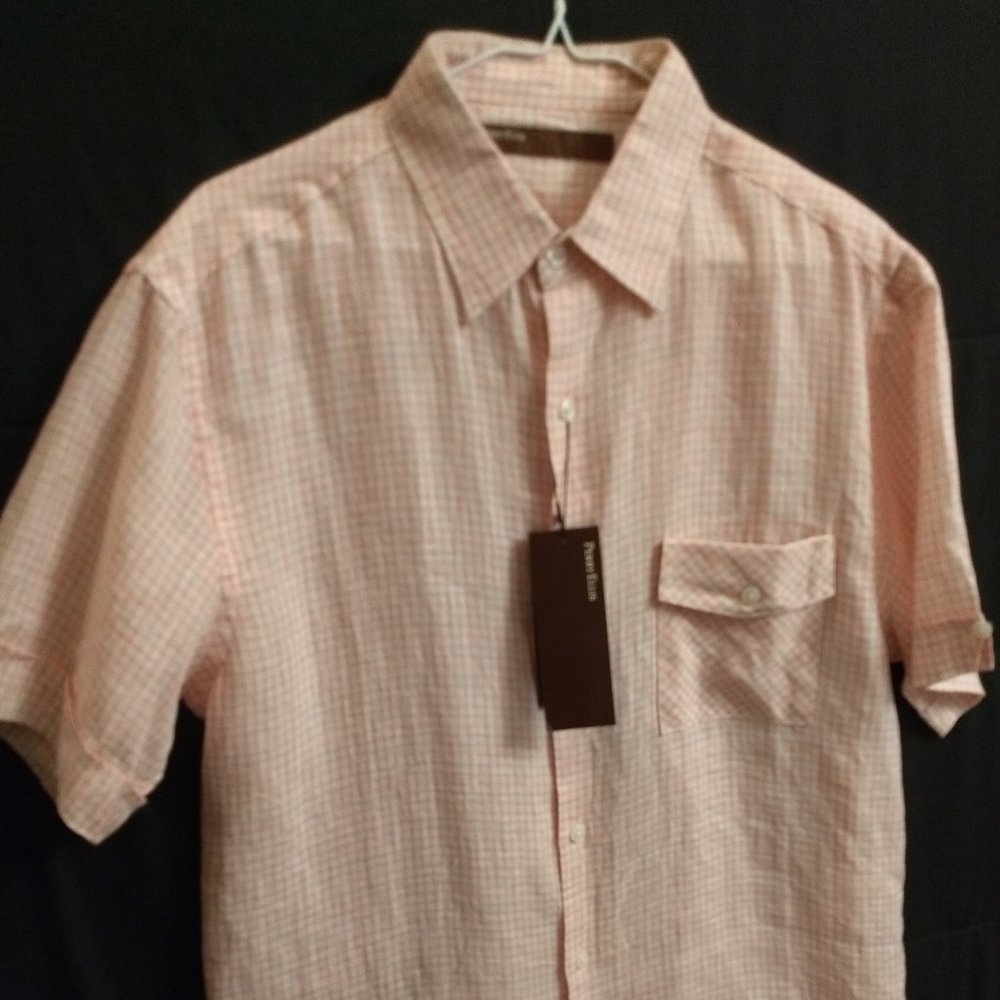 Perry Ellis Men's Linen Short Sleeve Shirt